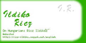 ildiko ricz business card
